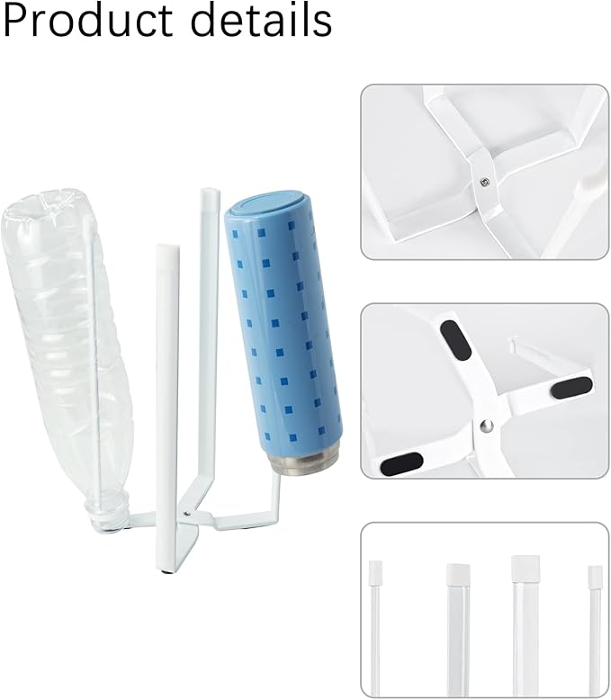 Kitchen Stand Holder, Plastic Bag Drying Rack, Multifunctional Countertop Cups Bottles Drying Rack for Plastic Bags, Bottles and Cups, Shelf Trash Bag