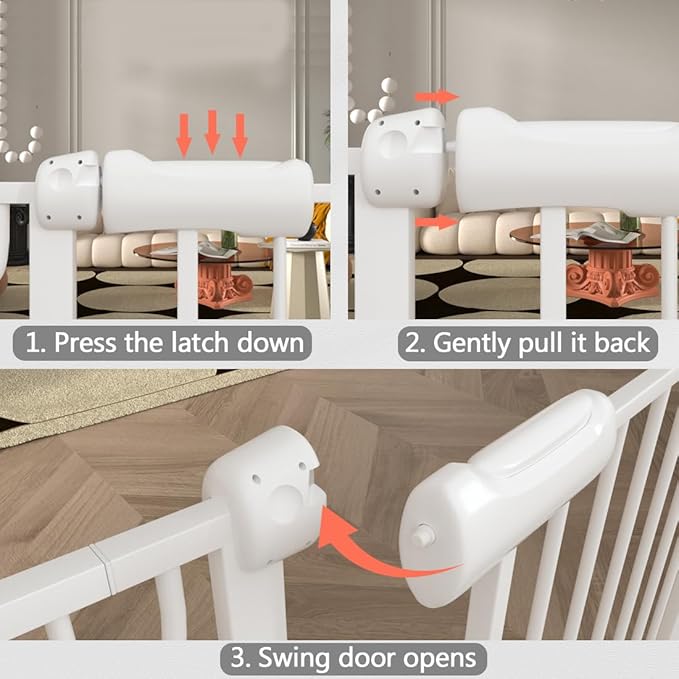 Fairy Baby Extra Wide Baby Gates 67-71.5 Inch, Auto Close Child Safety Gates for Stairway Banister Doorways Hallway,Indoor Safety Child Gates for Kids or Pets
