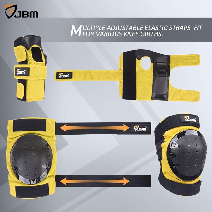 JBM Adult & Kids Knee Pads Elbow Pads and Wrist Guards for Inline Skating, Roller Skating, Skateboarding, Scootering