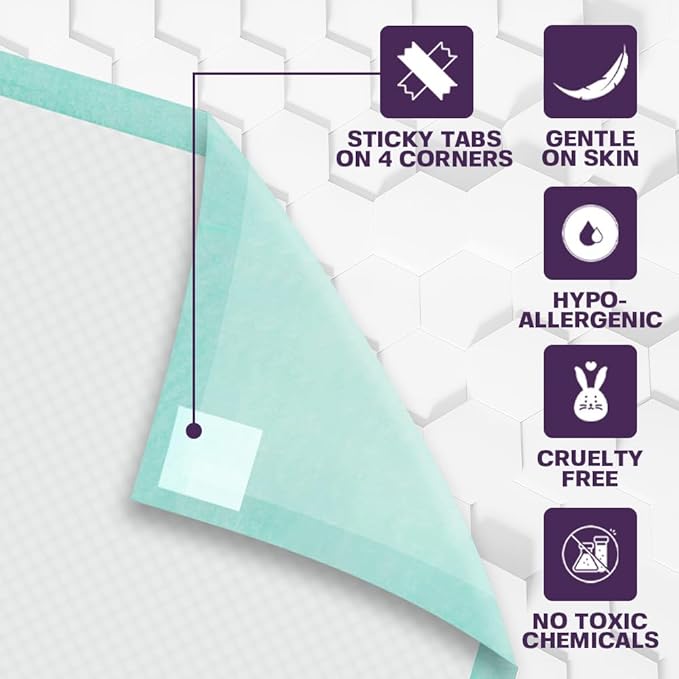 Disposable Bed Pads for Adults 23 x 36 (50 Count) - Super Absorbent and Waterproof - Incontinence Bed Pads, Chuck Pads, Chux Pads, Changing Pads for Baby, Pee Pads for Kids