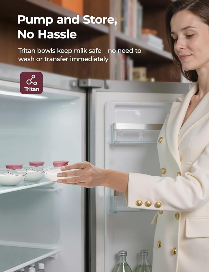 Momcozy Breast Pump Hands Free Upgraded Mobile Flow | M9, App Discreet Control with Personalized Multi-Modes & 15 Levels, Wearable Breast Pump 24mm, 2 Pack Cozy Red