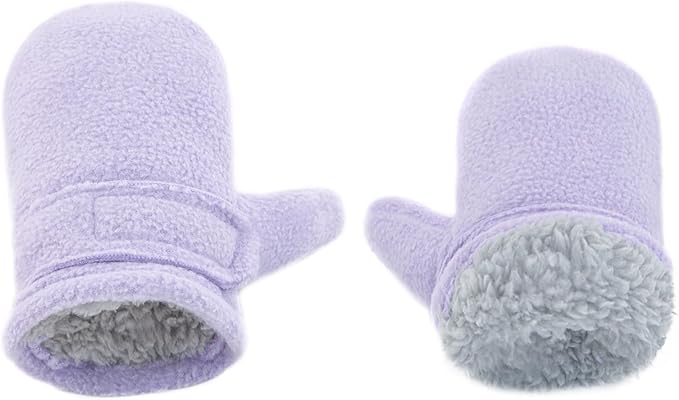 BAVST Baby Toddler Winter Mittens Girls Warm Fleece Lined Gloves Kids Sherpa Lined Mittens for Boys