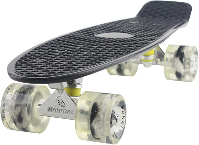 Skateboards Complete 22 Inch Mini Cruiser Retro Skateboard for Kids Boys Youths Beginners