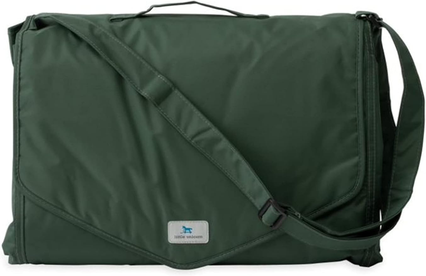 Little Unicorn 5'x7' Outdoor Family Picnic & Beach Blanket | Durable & Water-Resistant Fabric | Compact Fold & Easily Wipes Clean | Zipper Pocket (Primrose Patch)