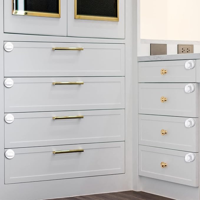 Kingdder 8 Sets Magnetic Cabinet Locks Keys Baby Proofing Child Safety Magnet Drawer Replacement Keys Universal Magnetic Key for Drawers and Cabinets (Locks Not Included)