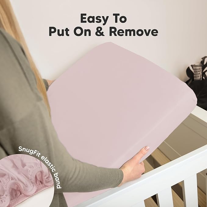 KeaBabies 2-Pack Organic Crib Sheets for Boys, Girls - 52x28 Fitted Crib Mattress Sheet Neutral, Breathable Jersey Cotton Cover for Baby Bed, Toddler Mattress, Soft & Cute Prints (Pastel)