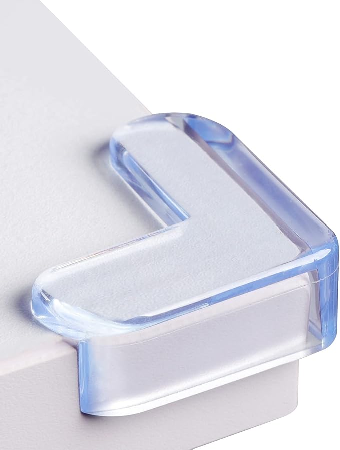 24 Pack Corner Protector for Baby: Baby Proofing Safety Corner Clear Furniture Tablet Corner Protection| Protectors Guards, Baby Proof Bumper & Cushion to Cover Sharp Furniture & Table Edges(L Shape)