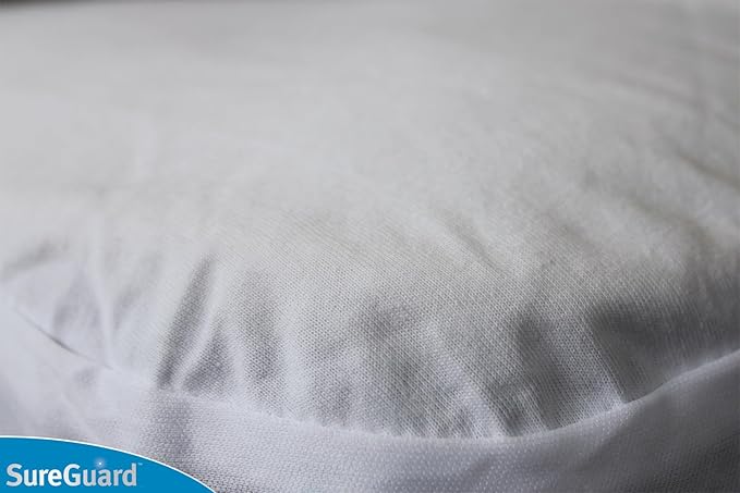 SureGuard Full Size Mattress Protector - 100% Waterproof, Hypoallergenic - Premium Fitted Cotton Cover - Smooth