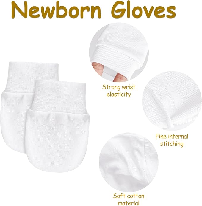 Baby Mittens No Scratch Mittens Infant Soft Gloves Mittens for 0-6 Months Boys Girls