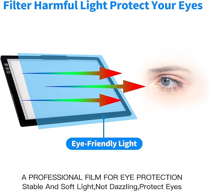 Rechargeable A4 Light Pad with Innovative Stand and Top Clip, Elice Wireless Bright Light Tracing Board Portable LED Artcraft Tracer Box for Artists, Drawing, Cricut Weeding Vinyl, Diamond Painting