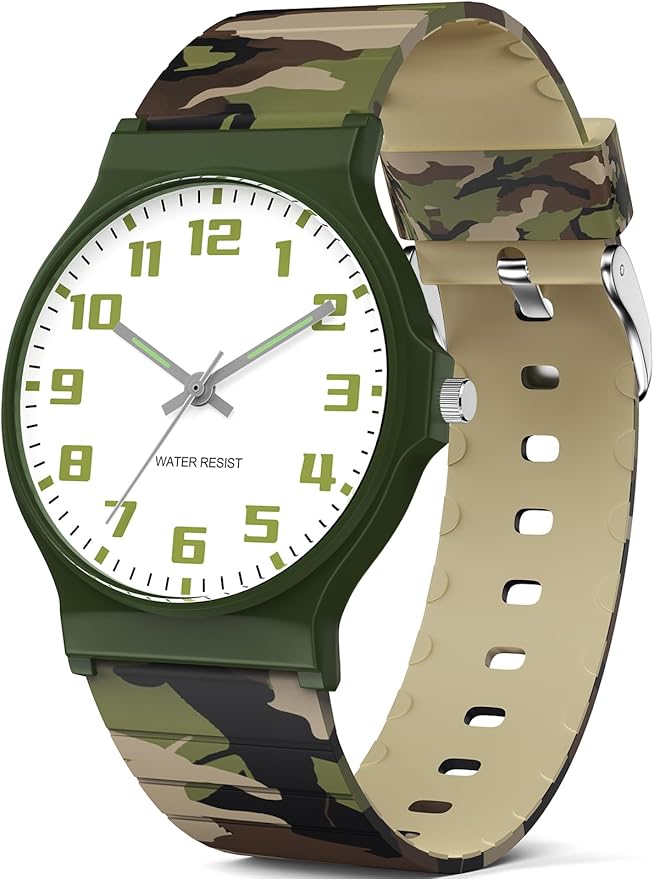 Kids Analog Watch Boys Girls, 30M Waterproof, Sports Watch for Boys, Easy to Read Children's Thin Dial Wrist Watches with Soft Band, for Ages 5-15 Kids Great Birthday Gifts Christmas Day