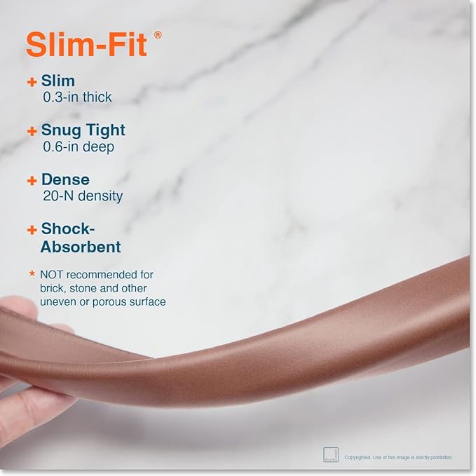 Roving Cove Slim-Fit Edge Protector for Baby Proofing (9ft Small Edge Only), Soft Rubber Foam, Furniture Edge Bumper Guard, Desk Edge Cushion, 3M Adhesive, Coffee Brown