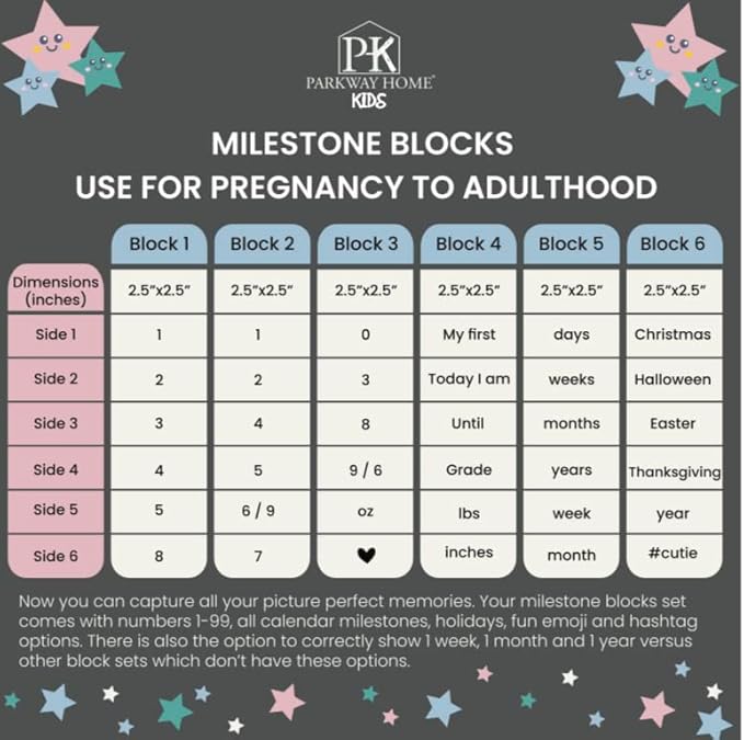 Gray Monthly Milestone Blocks with Bag. Baby Age Blocks for Girl or Boy Baby Photo Props. Month Baby Milestone Blocks with Grammatically Correct Month and Year