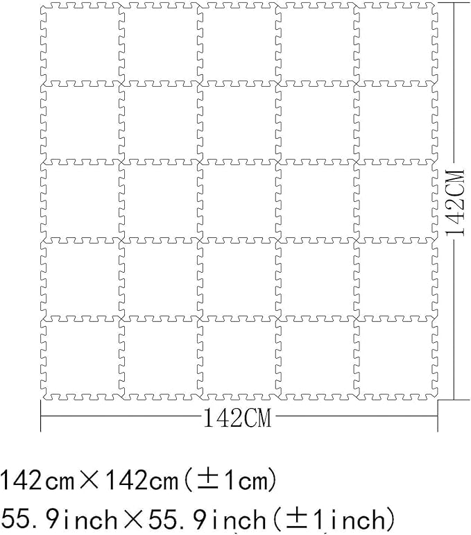 MQIAOHAM® 25 Pieces Puzzle Play Mats, Soft Baby Play Mat, Kids Interlocking Foam Floor Tiles, Toddlers Carpet Playmats G301025-101107112