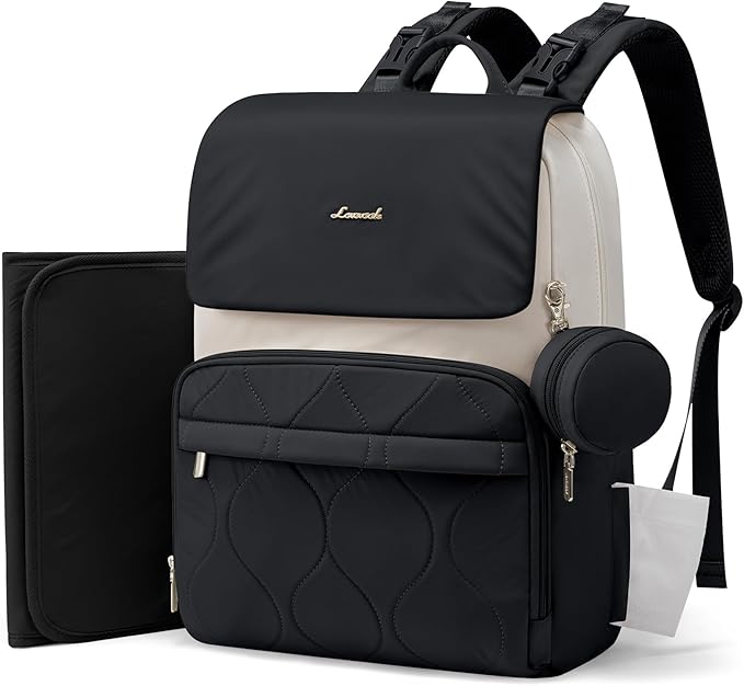 LOVEVOOK Diaper Bag Backpack, Baby Travel Bags for Boys & Girl, Toddler Waterproof Diaper Bag w/Changing Pad, Stroller Straps, Pacifier Case, Newborn Essentials Must Haves Mom
