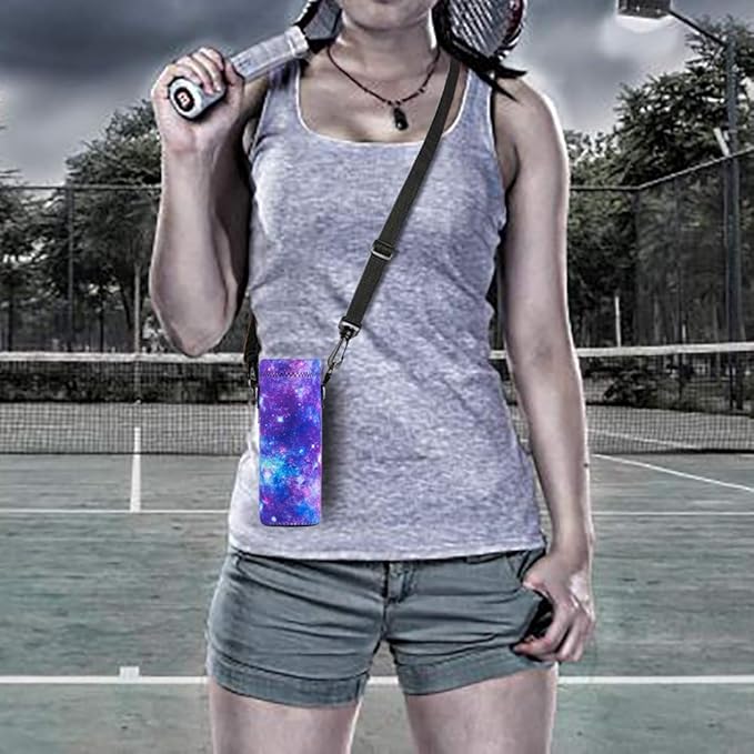 Neoprene Water Bottle Carrier Bag with Adjustable Shoulder Strap for Men Women Walking Hiking,Portable Insulated Holder Case for Stainless Steel/Glass/Plastic Bottles