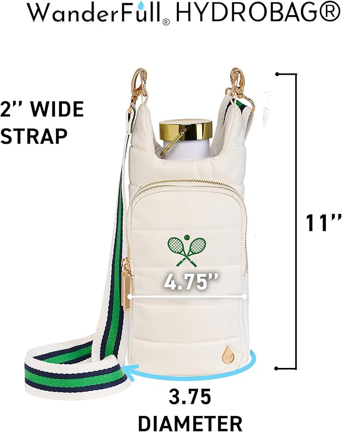 WanderFull® Original HydroBag® Collection, Water Bottle Holder w/Strap & Phone Pocket, Hands-Free Crossbody Water Bottle Bag