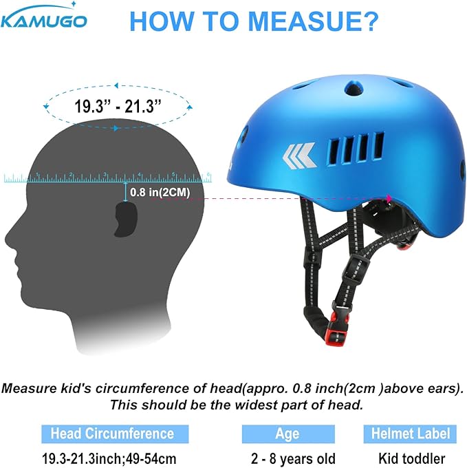 KAMUGO Toddler Helmet Kids Bike Helmet for Girls Boys Ages 2-8 Years,Toddler Bicycle Helmet Suitable for Skateboard Scooter Roller Skating Inline Roller Skating