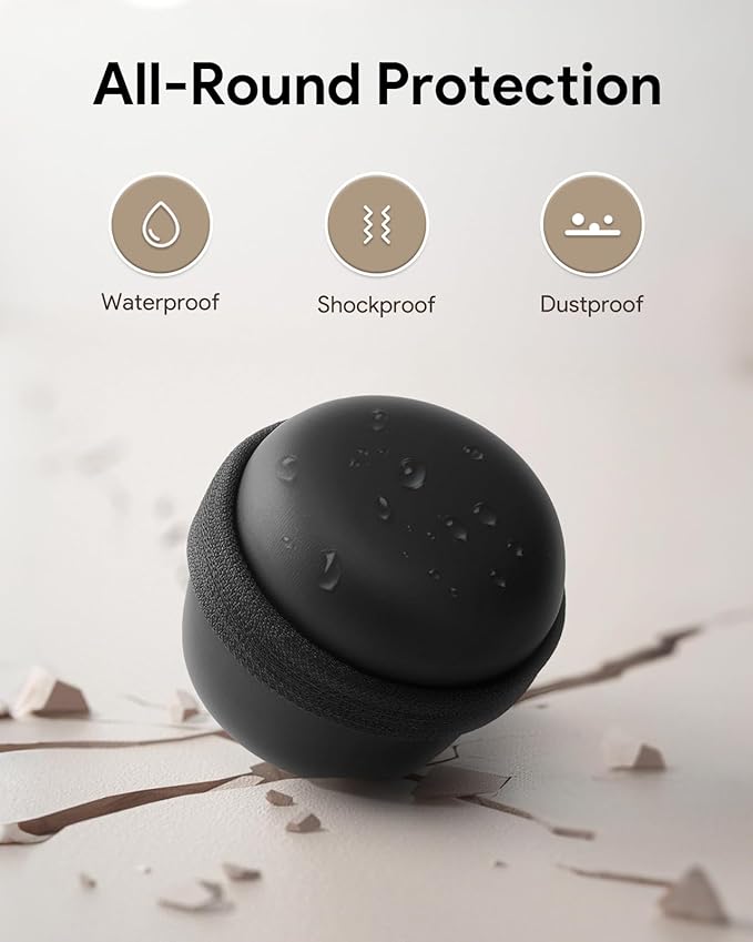 Carrying Case for Babelio White Noise Machine, Mini Sound Machine Protective Compact Traveling Storage Bag, Scratches Shockproof Waterproof (Only Case) (Black, S)