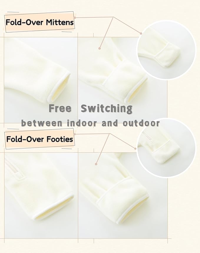 Newborn Baby Fleece Jumpsuit Girls Boys Winter Hooded Coverall Romper Cute Baby Snowsuit Clothes