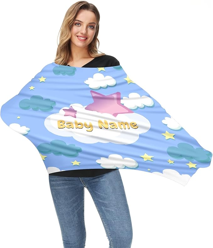 Baby Car Seat Stroller Cover Nursing Cover New Mom Breastfeeding Scarf Soft Stretchy Infant Carrier Cover Car Canopy Coverage