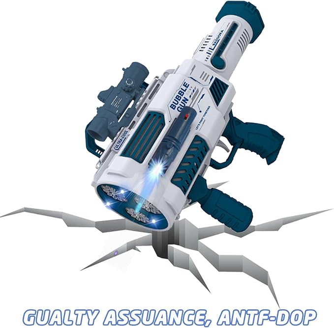 Automatic Gatling Bubble Gun,That Produces Thousands of Bubbles per Minute, Suitable for Children and Adults and Perfect for Indoor and Outdoor Birthday Parties for Girl Boy