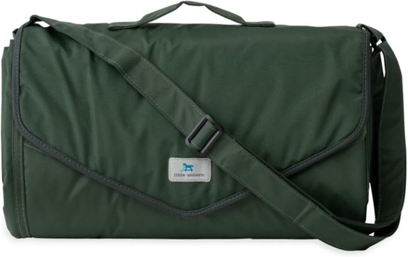 Little Unicorn 5'x5' Outdoor Family Picnic & Beach Blanket | Durable & Water-Resistant Fabric | Compact Fold & Easily Wipes Clean | Zipper Pocket (Tropical Leaf)