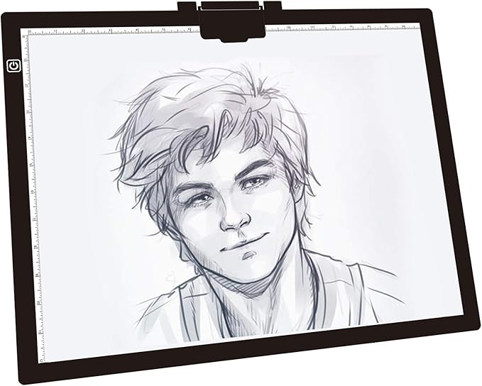 Diamond Painting Light Pad A3, LED Light Box Tracer w/Magnetic Clip & Pen Holder, 3 Level Brightness USB Power Dimmable Brightness Artcraft Tracing Light Pad for Drawing Sketching Diamond Painting