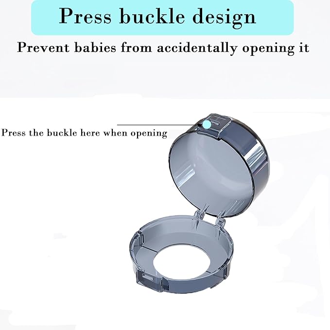 2 Pack Deadbolt Child Safety Lock Cover, Child Proof Door Knob Cover, Large Size Door Safety Deadbolt Lock for Kids, 2.76 * 2.14"