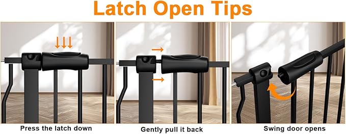 HOOEN 30" Tall Extra Wide Baby Gate for Doorways & Stairs - Large Pressure Mounted Dog & Child Safety Gates