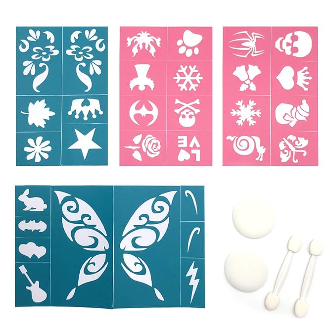 Maydear Face Painting Kit for Kids with 12 Colors Safe and Non-Toxic Large Water Based Face Body Paint, Professional Face Paint Kit - 10 Matte+2 Glitter