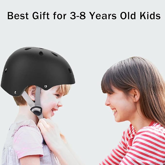 Kids Bike Helmet and Pads Set for Ages 2–14, CPSC Certified Adjustable Helmet with Knee Elbow Wrist Guards, for Skateboard, Scooter, Skating, Rollerblading, Multi-Sport Protective Gear