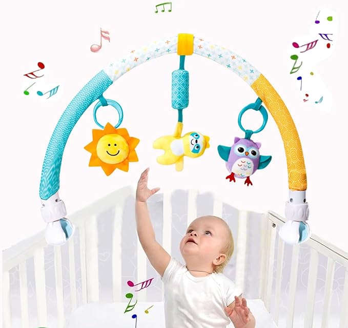 Pau1Hami1ton Baby Stroller Arch Toys, Car Seat Toys,Bouncer Toy Bar/Mobile for Bassinet,Adjustable Baby Hanging Toys Fit for Crib Bed,Stroller,Car Seat,Baby Gifts.S-19(Sloth)
