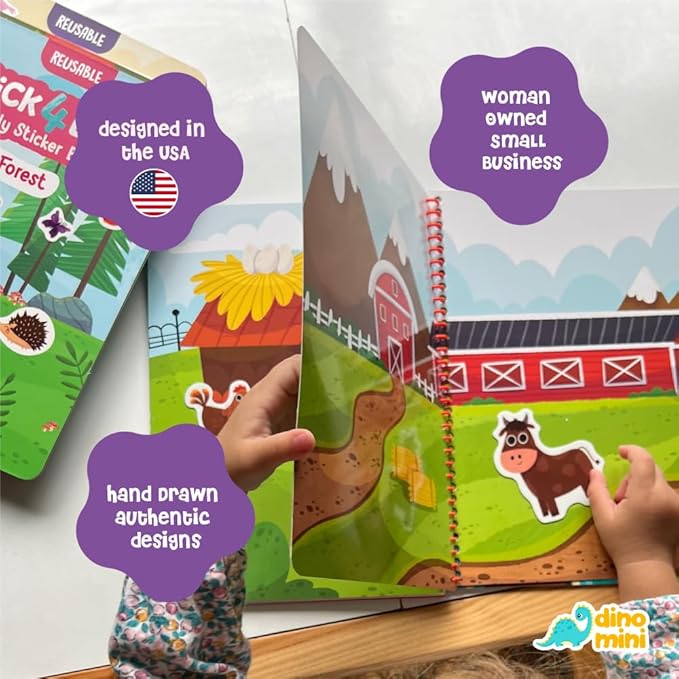 Stick4Ever Jelly Sticker Book - for Kids - Waterproof, Easy to Clean Jelly Stickers - Busy Book for Toddlers with 50 Pcs of Jelly Stickers (Under The Sea)