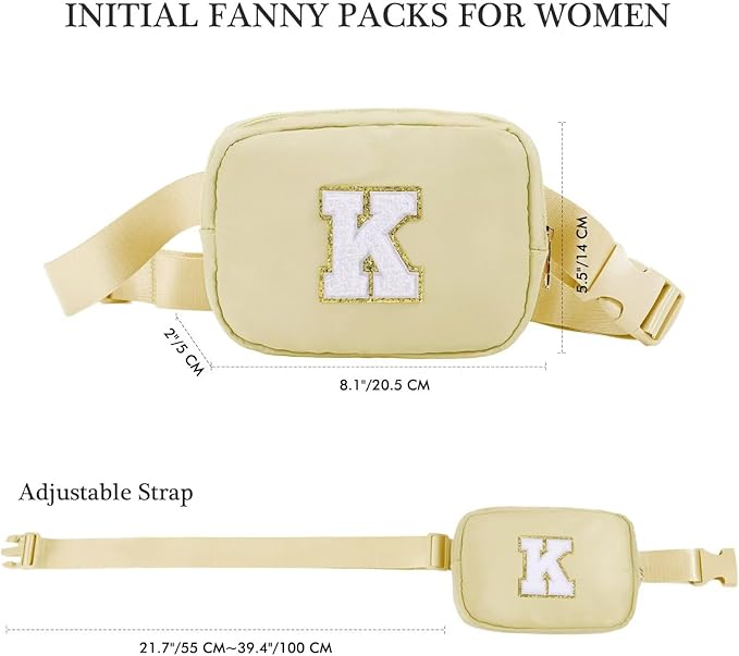 YOOLIFE Fanny Packs - Crossbody Belt Bags for Women, Khaki, Small Sling Bags for Travel & Gifts