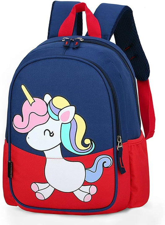 12 inch Kids Small Toddler Preschool Travel Backpack Cool Cute Cartoon Daypack (Little Red Unicorn)