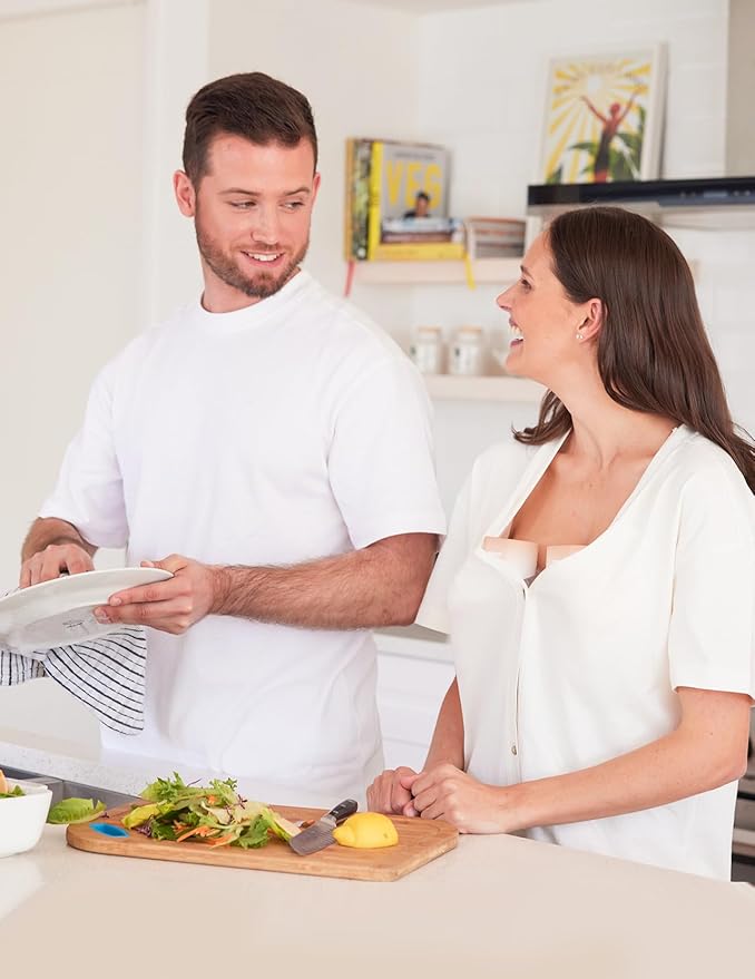 Momcozy Hands-Free Breast Pump S12 Pro, Wearable & Portable Pump with Soft DoubleFit Flange, 3 Modes | 9 Levels Double Electric Pump, Smart Display, 24mm, 2 Pack, Cozy Orange