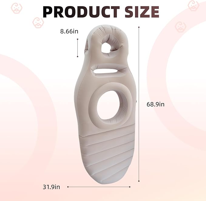 Inflatable Pregnancy Belly Mattress, Float with Abdominal Hole Full Body Inflatable Bed for Pregnant Women, The Best Pregnancy Pillow for Sleeping Prone - Relieves Back Hip Pain