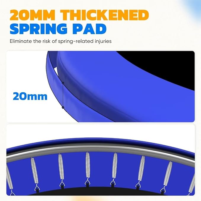 ORCC 1200LBS Weight Capacity Trampoline 16 15 14 12 10 8FT Outdoor Yard Trampolines for Kids Adults Outdoor Yard Trampolines for Kids Adults