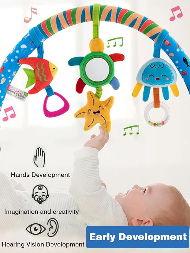 Pau1Hami1ton Baby Stroller Arch Toys, Car Seat Toys,Bouncer Toy Bar/Mobile for Bassinet,Adjustable Baby Hanging Toys Fit for Crib Bed,Stroller,Car Seat.S-19(Star)