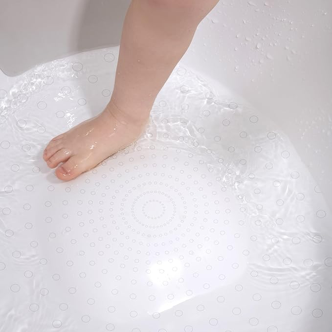 Toddler Bath Tub | Larger Bath for Bigger Kids at Bathtime | Includes Warm and Soft Foam backrest | Grippy Anti-Slip Surface | Includes Easy Drain Bath Plug | Taupe Beige