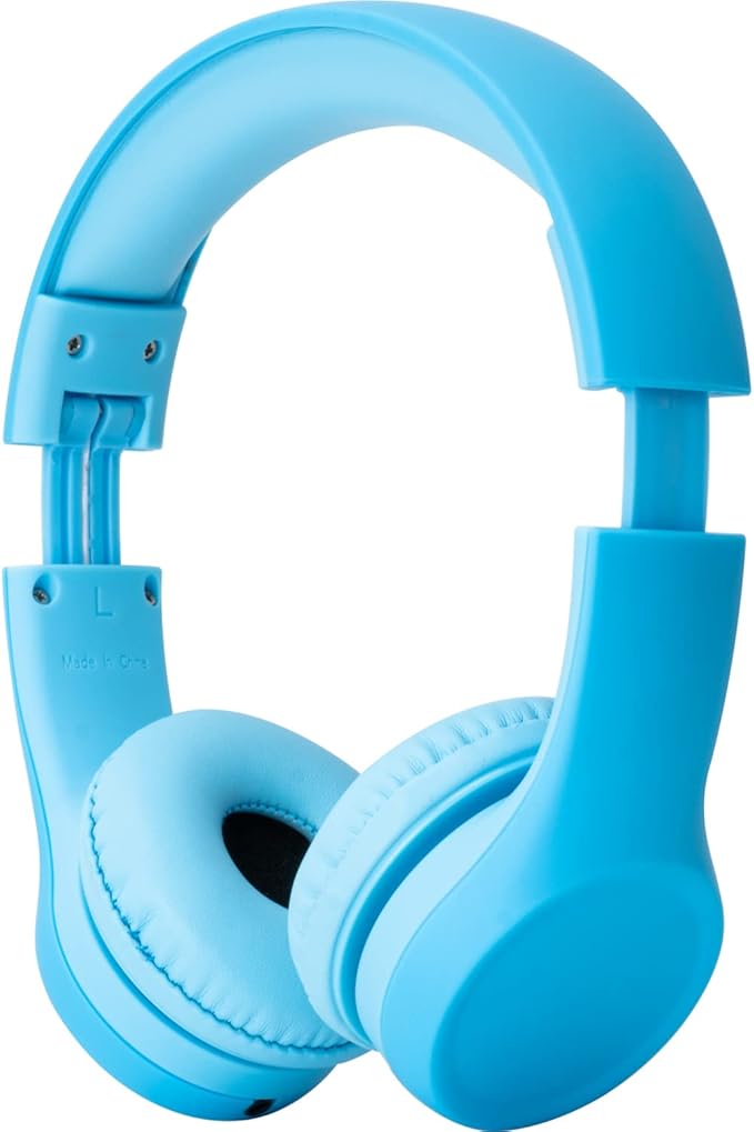 Snug Play+ Kids Headphones – Volume Limited 93dB for Safe Listening – Foldable, Durable Headphones for Toddlers, Boys & Girls – Tangle-Free Cord – Ideal for Travel, School, Tablets - Blue