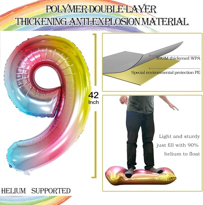 GOER Gold Foil Balloons Number 1,Huge Number Balloons for 1st Birthday Party Supplies Anniversary Decorations (3 pcs,42 inch,32 inch,16inch)