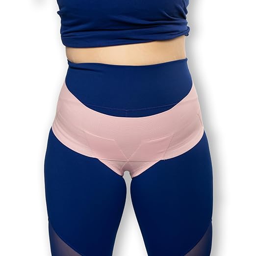 Patented Women’s Pelvic Floor Orthotic Support Belt ― Uterus Pain Relief Girdle for Dropped Bladder, Vulvar Varicosities, Postpartum Recovery, SPD | High Waist - Pink (XL)