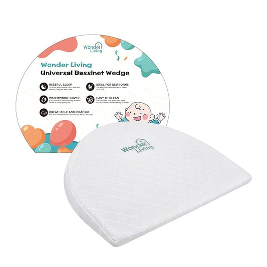 Baby Wedge Pillow for Newborn, Incline, Waterproof, Pregnancy Wedge, Premium Foam with Removable Cover, 15 x 12 x 2.6 inches