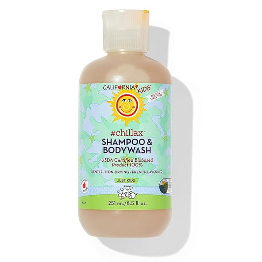 California Kids Shampoo + Body Wash | Chillax Lavender Body Wash | Gentle Skin Care for Kids + Teens | 100% Plant-Based | Hypoallergenic | 8.5 oz