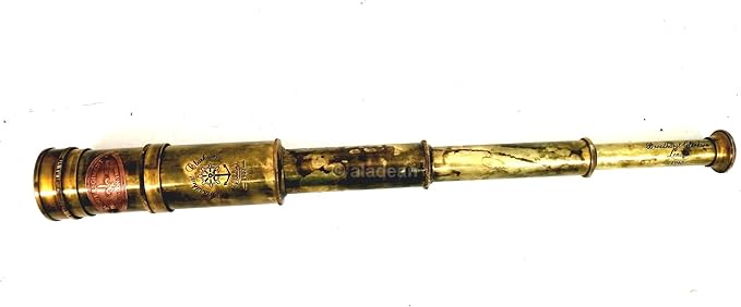 Scout Regiment Brass Telescope 19" London 1940 Broadhurt Clarkson Antique Replica Spyglass Scope High Resolution DF Lens Brilliant Magnification (Scout -19")