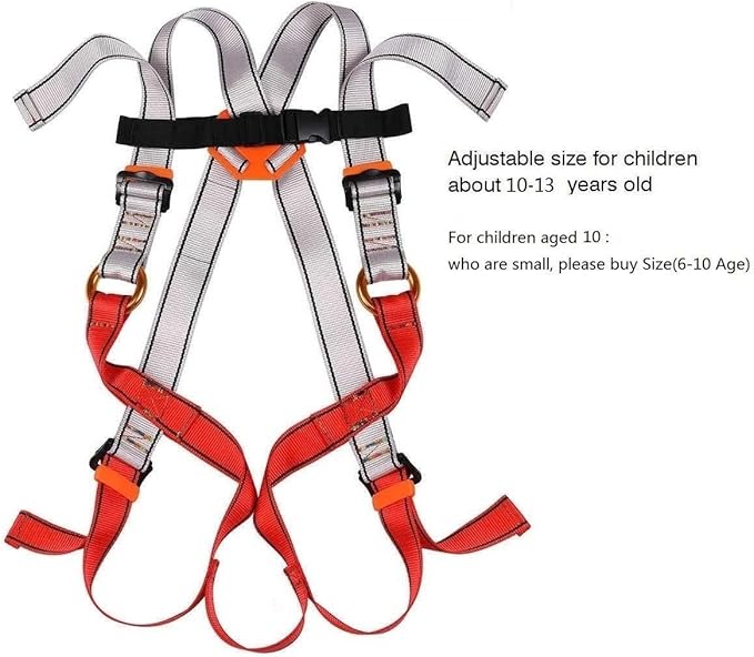 Kids Climbing Belt, Youth Full Body Safety Belt for Outdoor Expanding Training Caving, Zipline Belt Rappelling Equip