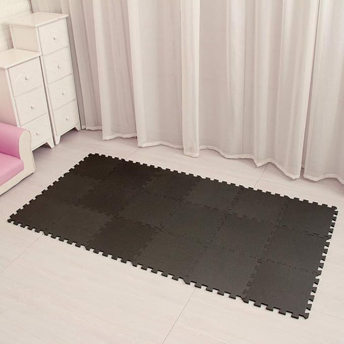 MQIAOHAM® 18 Pieces Puzzle Play Mats, Soft Baby Play Mat, Kids Interlocking Foam Floor Tiles, Toddlers Carpet Playmats G301018-104