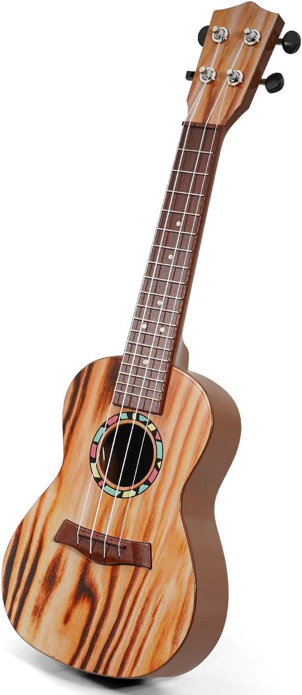Raimy Kids Guitar Ukulele - 21in Ukulele Guitar Toys for Kids Ages 3 4 5 6 7+ Year Old Boys Girls Simulated Sound Quality Music Instruments Learning Education (Yellow)
